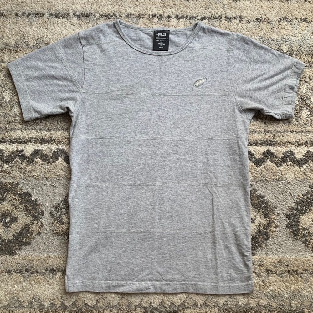 Publish Heather Gray Crewneck Logo Shirt Small